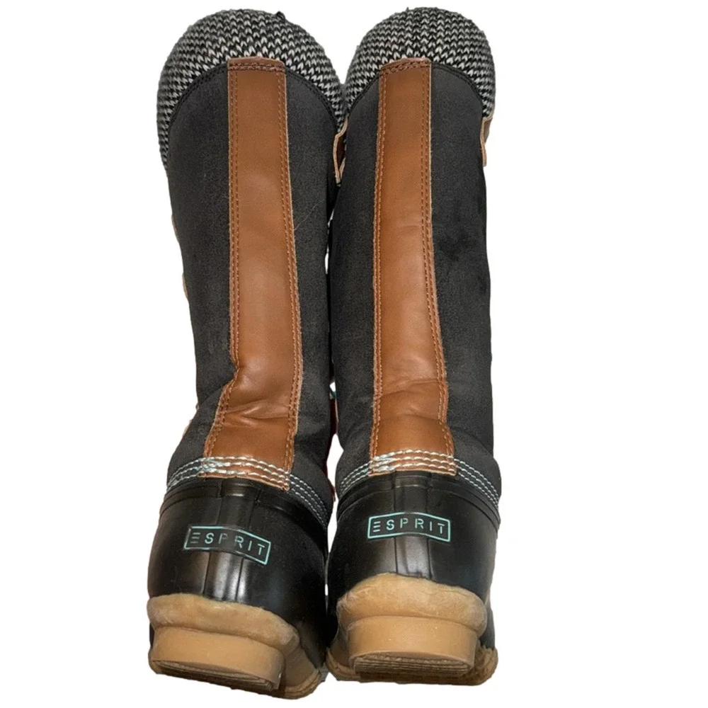 Esprit Duck Boots Blue Black Brown White  size 6.5